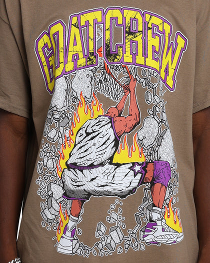Goat Crew Rubble T-Shirt Brown