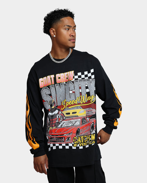 Goat Crew Sin City Speedway Vintage T-Shirt Black Wash