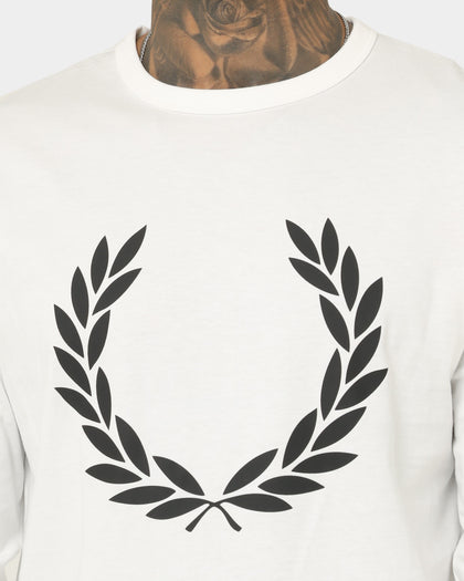 Fred Perry Badge Detail T-Shirt Snow White