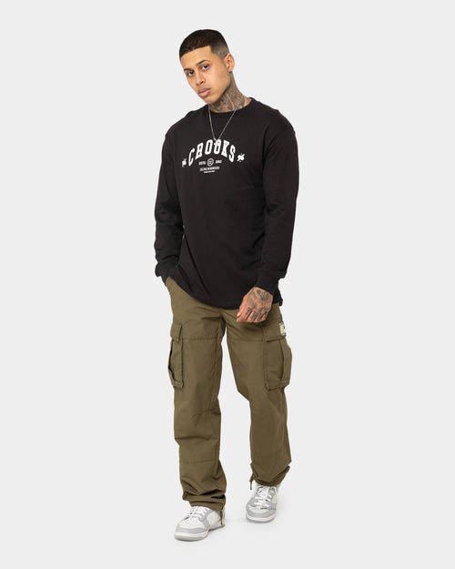 Crooks & Castles Ruling Elite Long Sleeve T-Shirt Black