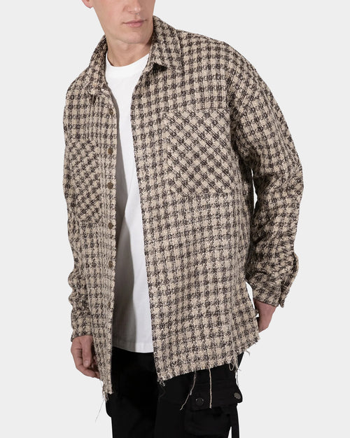 MNML Heavyweight Woven Flannel Brown