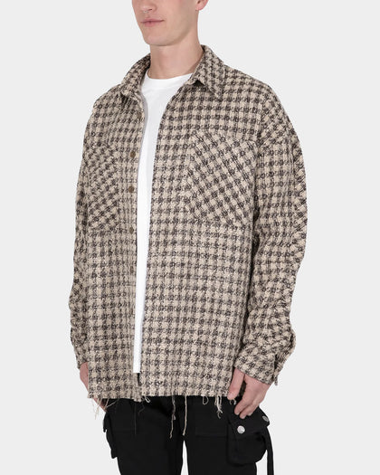 MNML Heavyweight Woven Flannel Brown