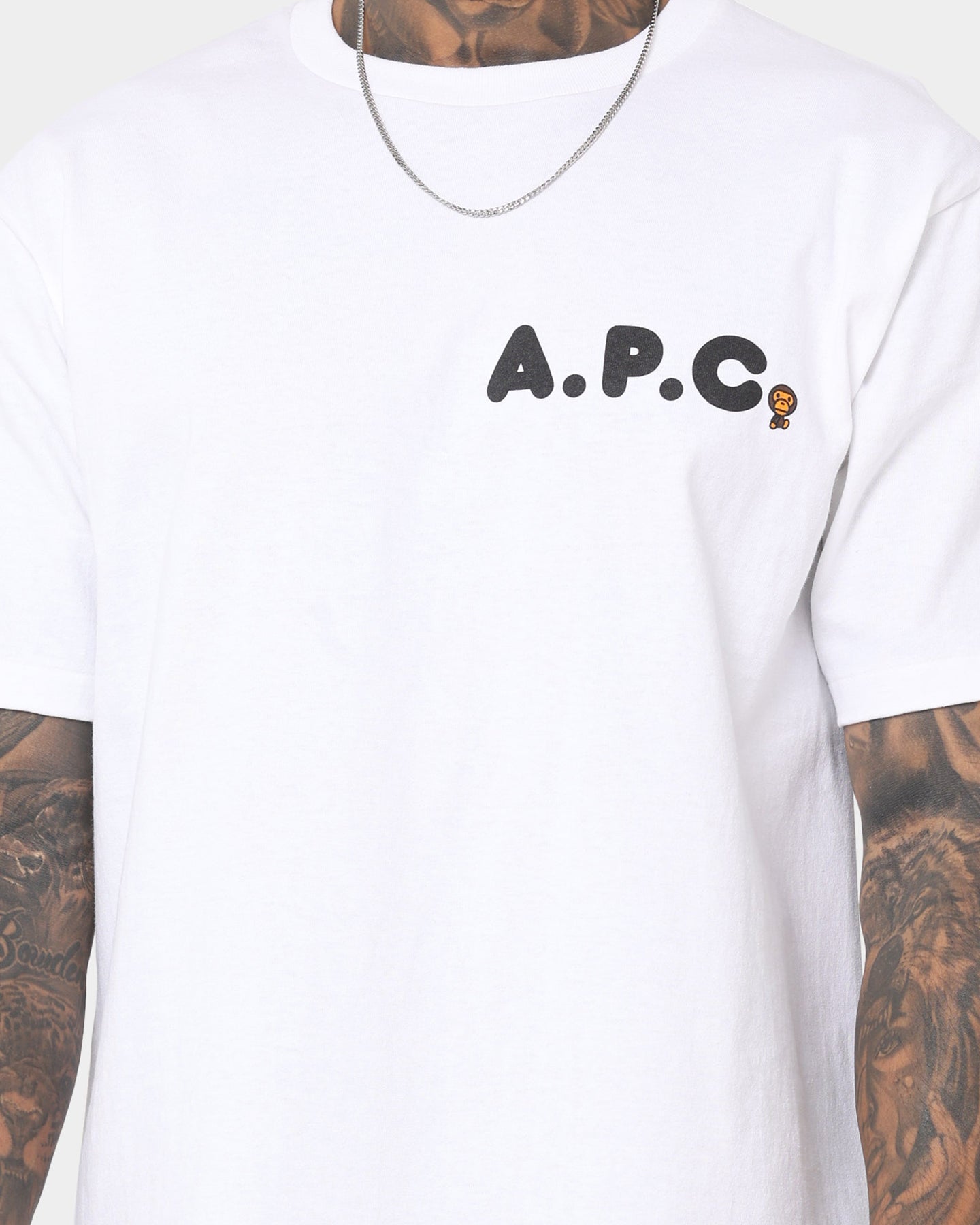 A BATHING APE×A.P.C コラボTシャツ A Bathing Ape X A.P.C Milo On APC Wide T-Shirt White | Culture