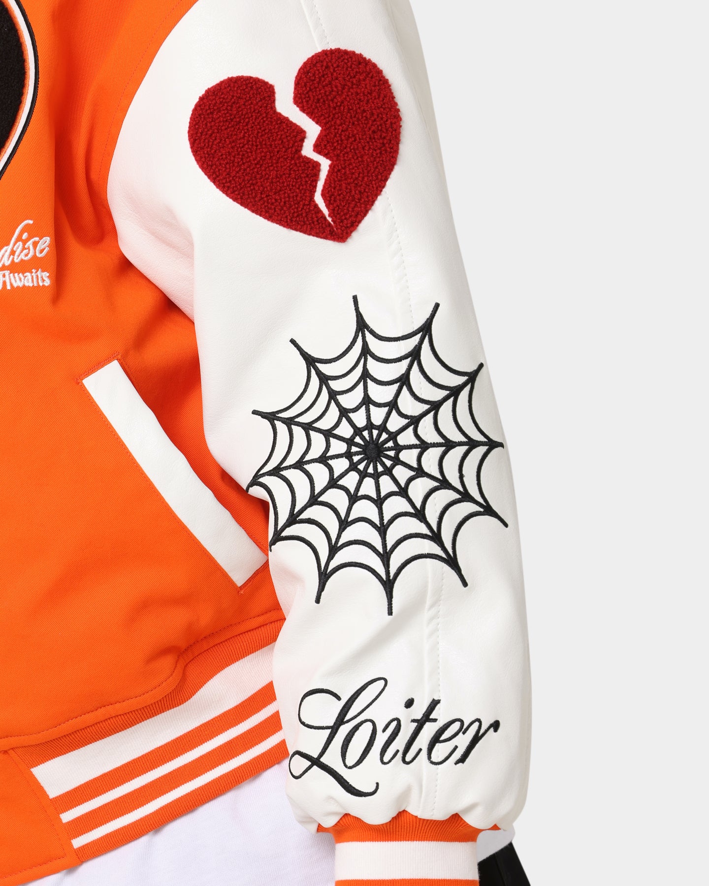Loiter Paradise Varsity Jacket Orange | Culture Kings US