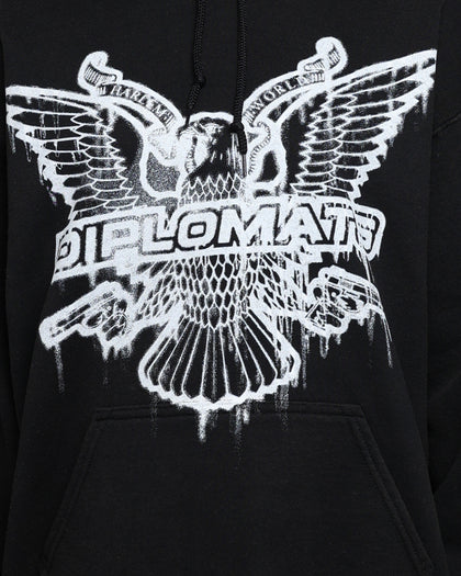 Dipset USA X Diplomats Drip Logo Vintage Hoodie Black Wash