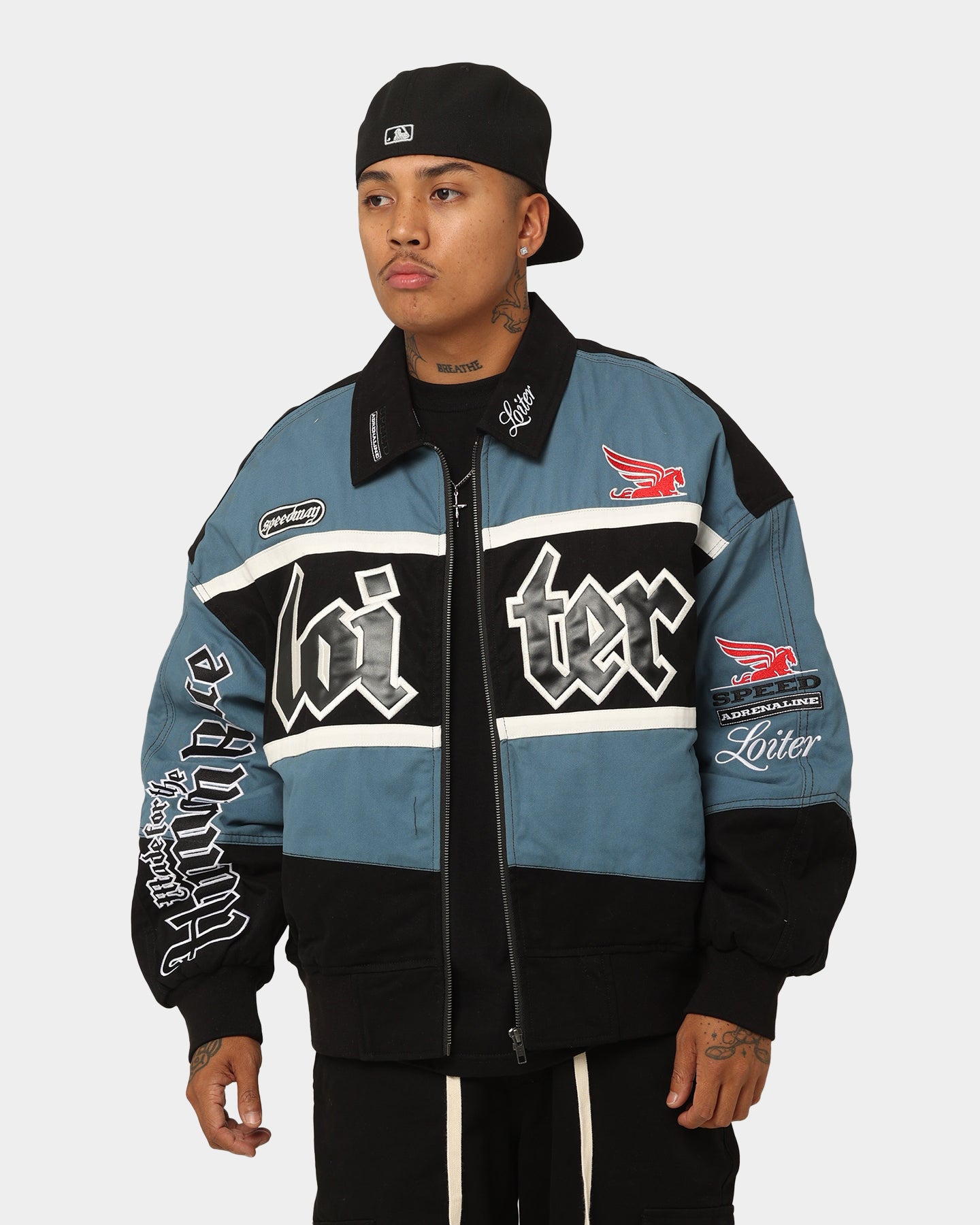 Loiter Drift Circuit Jacket Blue/Black | Culture Kings US