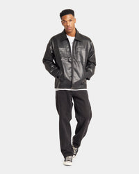 XXIII Oscar PU Leather Jacket Black