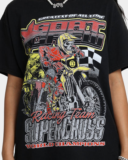 Goat Crew Supercross Racing Team Vintage T-Shirt Black Wash