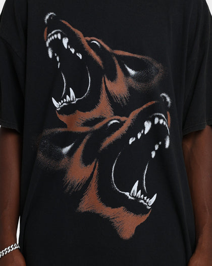 American Thrift Wolves Vintage T-Shirt Black Wash