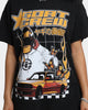 Goat Crew Flaming Racer Vintage T-Shirt Black Wash