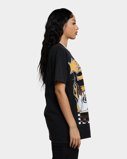 Goat Crew Flaming Racer Vintage T-Shirt Black Wash