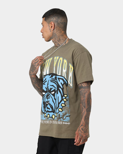 Goat Crew The World Is Yours T-Shirt Military Green