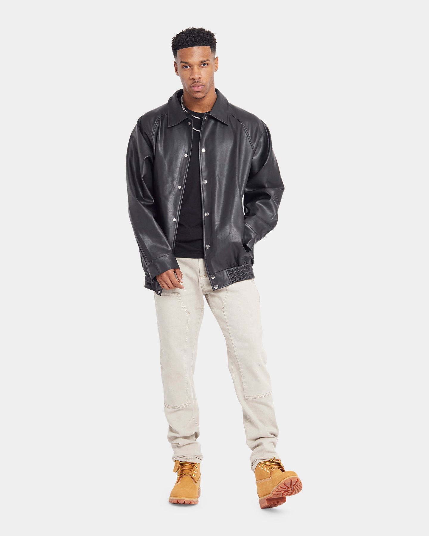XXIII Levi PU Leather Jacket Black | Culture Kings US