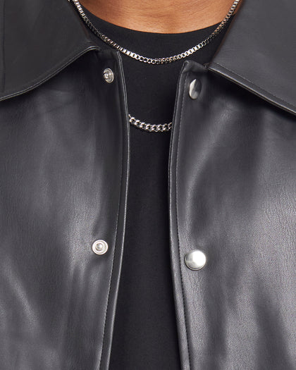 XXIII Levi PU Leather Jacket Black