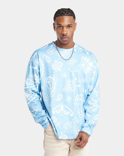 XXIII Paisley Long Sleeve T-Shirt Blue