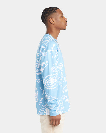 XXIII Paisley Long Sleeve T-Shirt Blue
