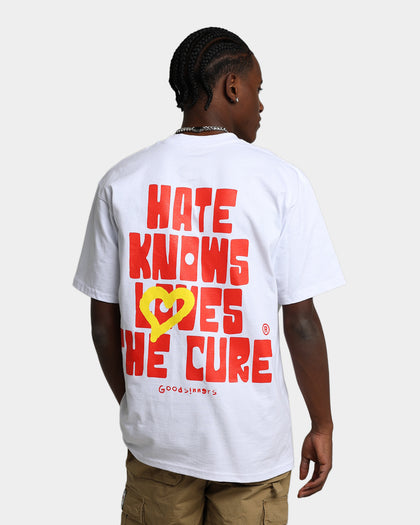 Goodsinners Hate Knows Loves The Cure T-Shirt White