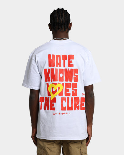 Goodsinners Hate Knows Loves The Cure T-Shirt White