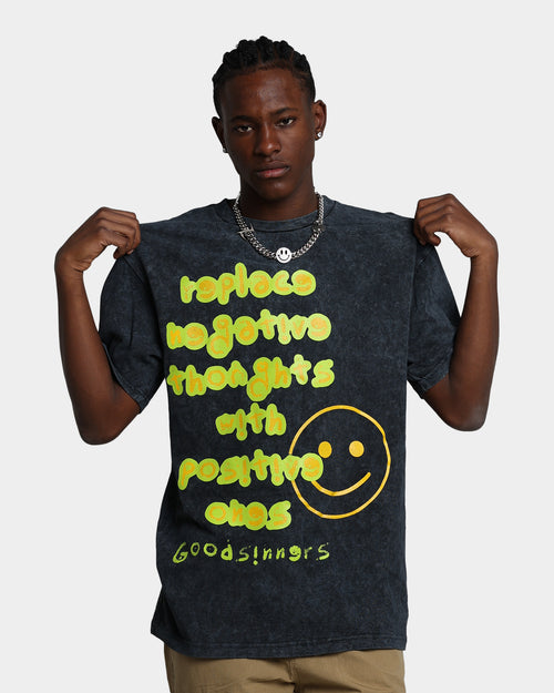 Goodsinner Just A Friendly Reminder Vintage T-Shirt Washed Black