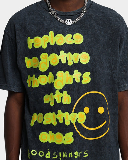 Goodsinner Just A Friendly Reminder Vintage T-Shirt Washed Black