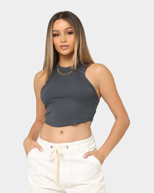 Joah Brown Women's Body Rib Tank Top Vintage Navy