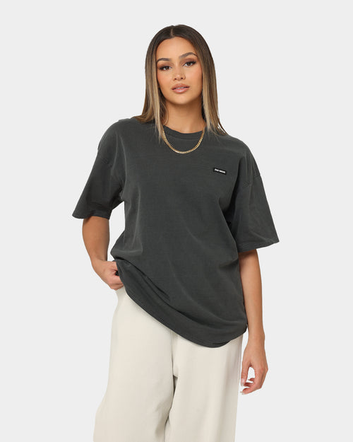 Joah Brown Women's Oversized Crew T-Shirt Washed Black