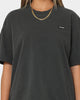 Joah Brown Women's Oversized Crew T-Shirt Washed Black