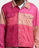 MNML Patchwork Suede Trucker Jacket Pink
