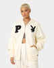 Playboy By CK Full Zip Varsity Hoodie Off White