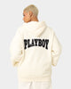 Playboy By CK Full Zip Varsity Hoodie Off White