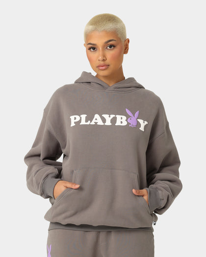 Playboy By CK Wordmark Hoodie Grey
