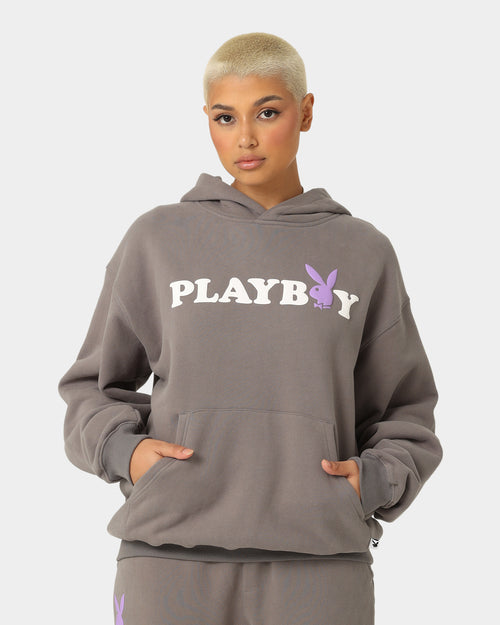 Playboy By CK Wordmark Hoodie Grey