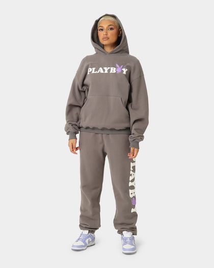 Playboy By CK Wordmark Hoodie Grey