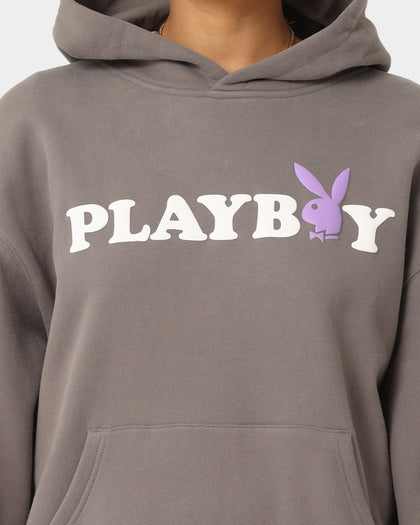 Playboy By CK Wordmark Hoodie Grey