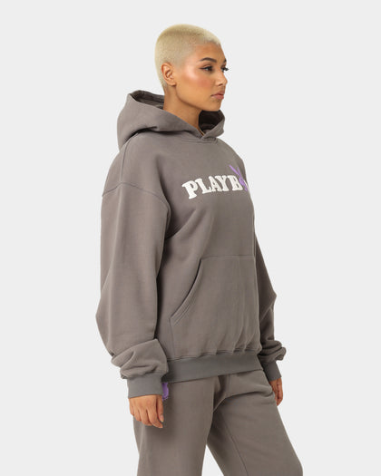 Playboy By CK Wordmark Hoodie Grey