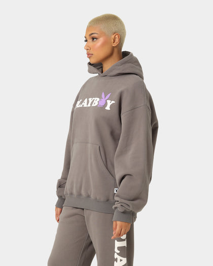 Playboy By CK Wordmark Hoodie Grey