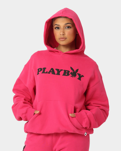 Playboy By CK Wordmark Hoodie Pink