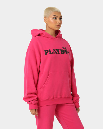 Playboy By CK Wordmark Hoodie Pink