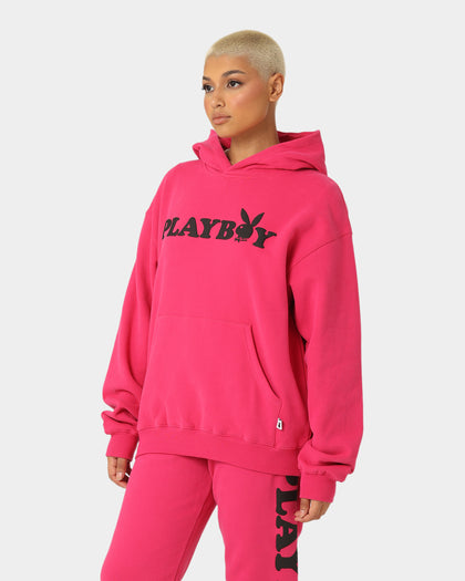 Playboy By CK Wordmark Hoodie Pink