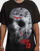 American Thrift X Friday The 13th Jason's Mask Vintage T-Shirt Black Wash