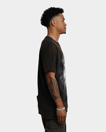 American Thrift X Friday The 13th Jason's Mask Vintage T-Shirt Black Wash