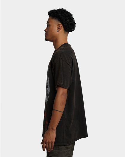 American Thrift X Friday The 13th Jason's Mask Vintage T-Shirt Black Wash