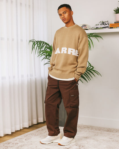 Carré Statement Knitted Sweater Stone