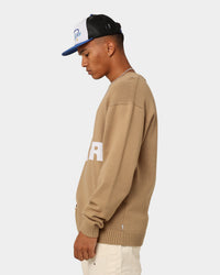 Carré Statement Knitted Sweater Stone