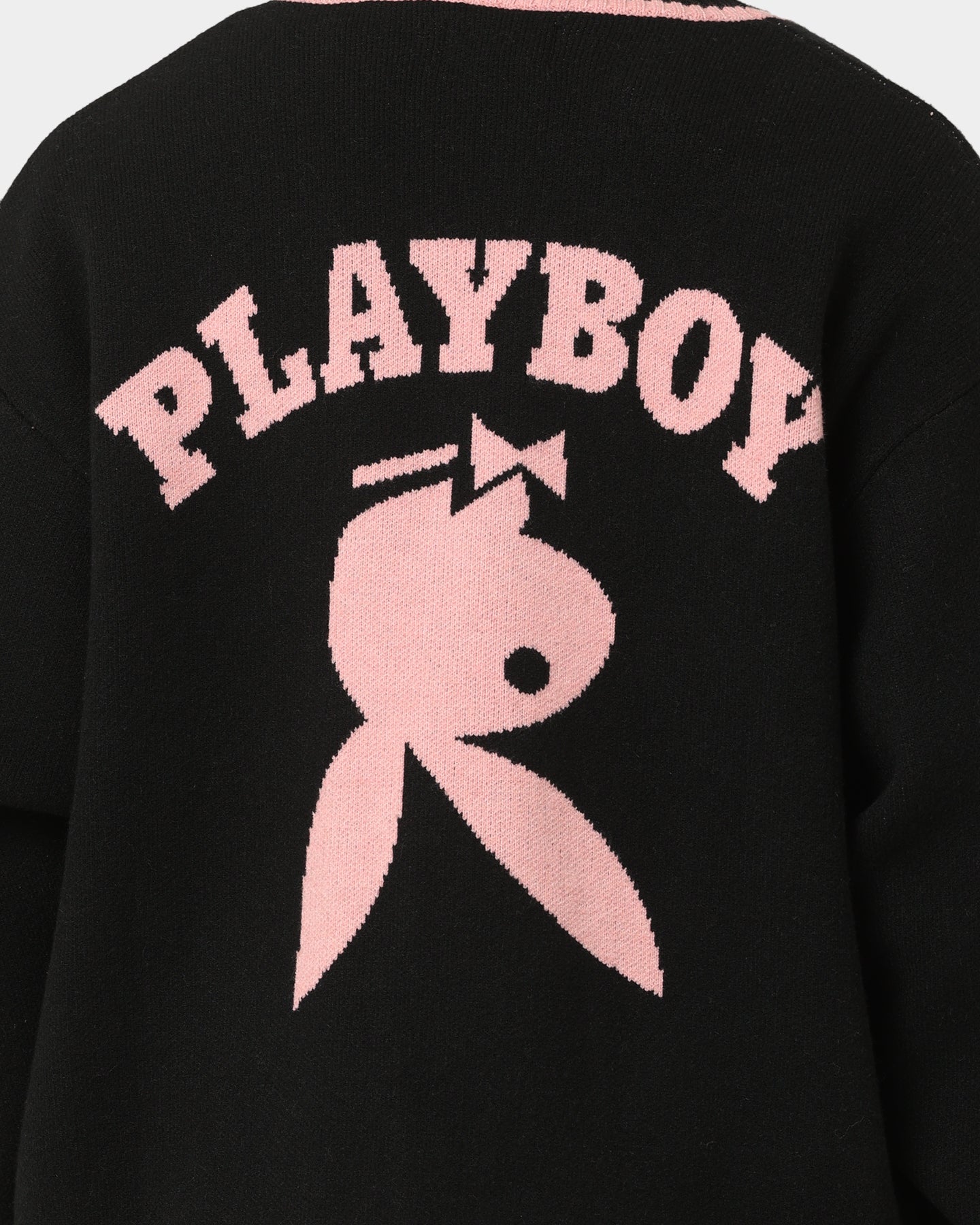 Playboy By CK Collegiate Cardigan Black/Pink | Culture Kings US