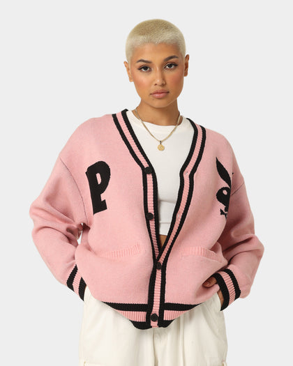 Playboy By CK Collegiate Cardigan Pink/Black