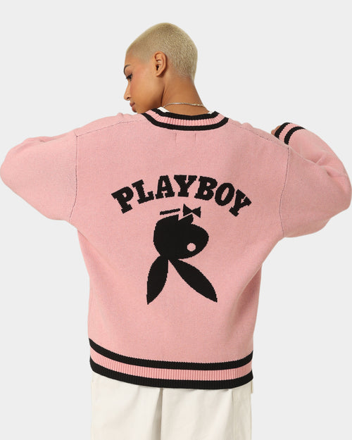 Playboy By CK Collegiate Cardigan Pink/Black