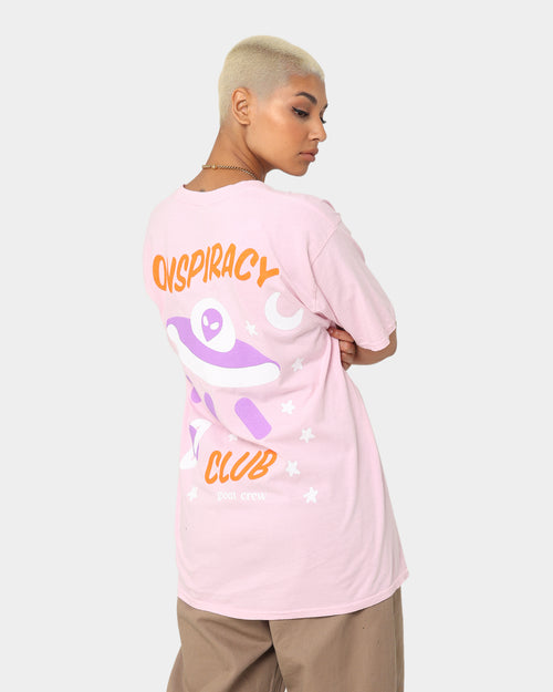Goat Crew Conspiracy Theory T-Shirt Light Pink