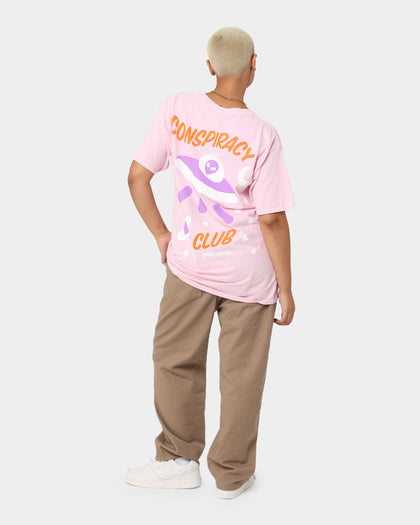 Goat Crew Conspiracy Theory T-Shirt Light Pink