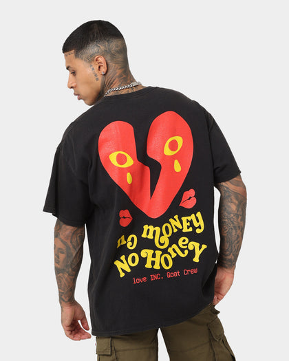 Goat Crew No Money No Honey Vintage T-Shirt Black Wash